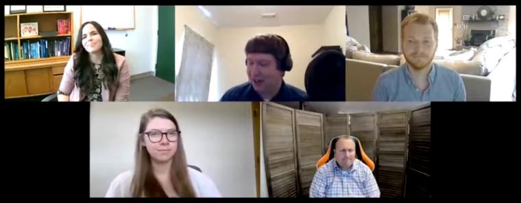 MU assistant professor and state extension specialist Kale Monk, top right, and other panelists discussed relationships in the COVID-29 era in a recent podcast.