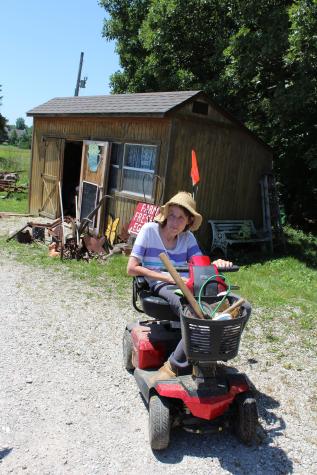 A small garden shed holds produce, eggs and jellies sought after by suburban St. Louis residents. Kim DaWaulter likes to share stories of where food comes from to visitors to her farm.Linda Geist