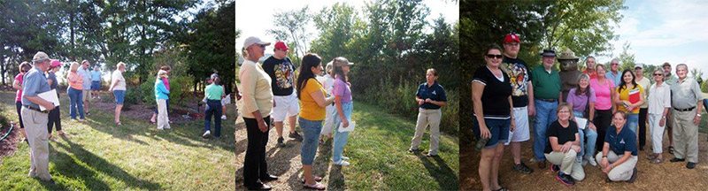 three images of Master Gardener students