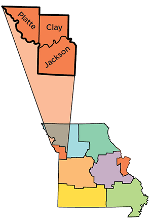 urban west region counties pulled out of state of Missouri.