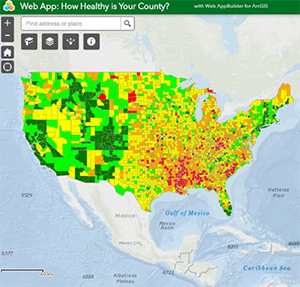 Map of the United States.