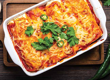 Spinach and Black Bean Enchiladas