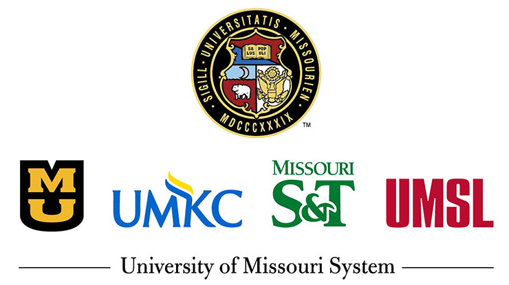 UM System seal and logos of UM Campuses - MU, UMKC, UMSL & Missouri S&T