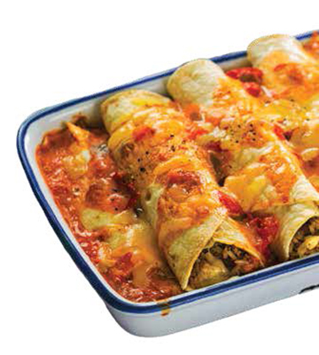 Black Bean and Rice Enchiladas