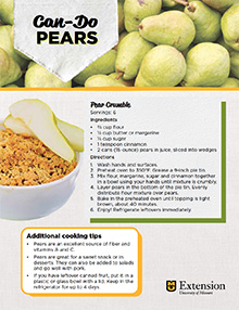 Can-Do Recipes: Pears