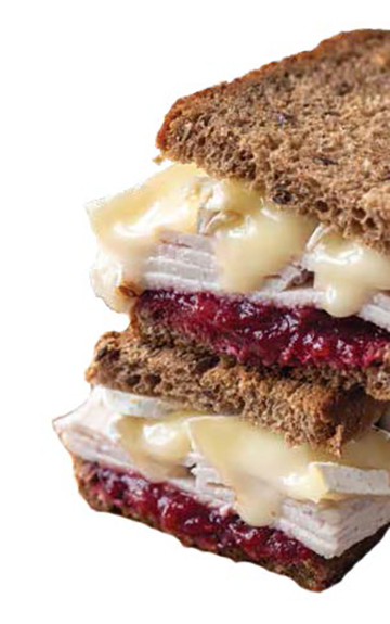 Cranberry & Chicken Grilled Cheese Sandwiches