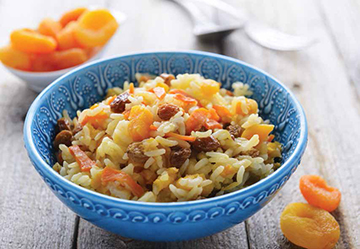 Brown Rice Pilaf with Sage, Walnuts and Dried Fruit