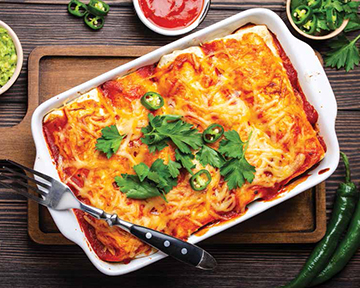 Spinach and Black Bean Enchiladas