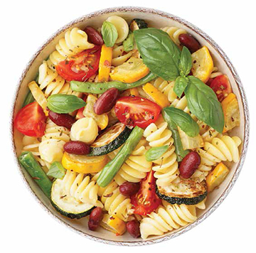 Tomato Basil and Bean Pasta Salad