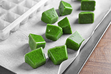 Pesto ice cubes