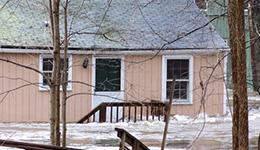 A home in flood waters.