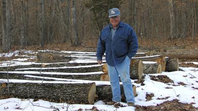 man with timber