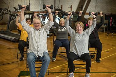 Staying strong and healthy by lifting weights as older adults