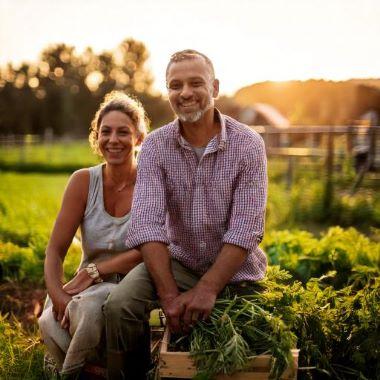 Man and Woman on Farm