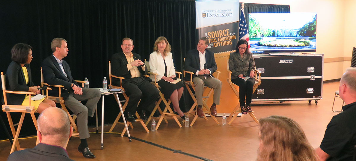 From left, Jody Squires, Marshall Stewart, Alexander Cartwright, Karen Buschmann, Dan Cassidy, Kathleen Quinn.University of Missouri Extension