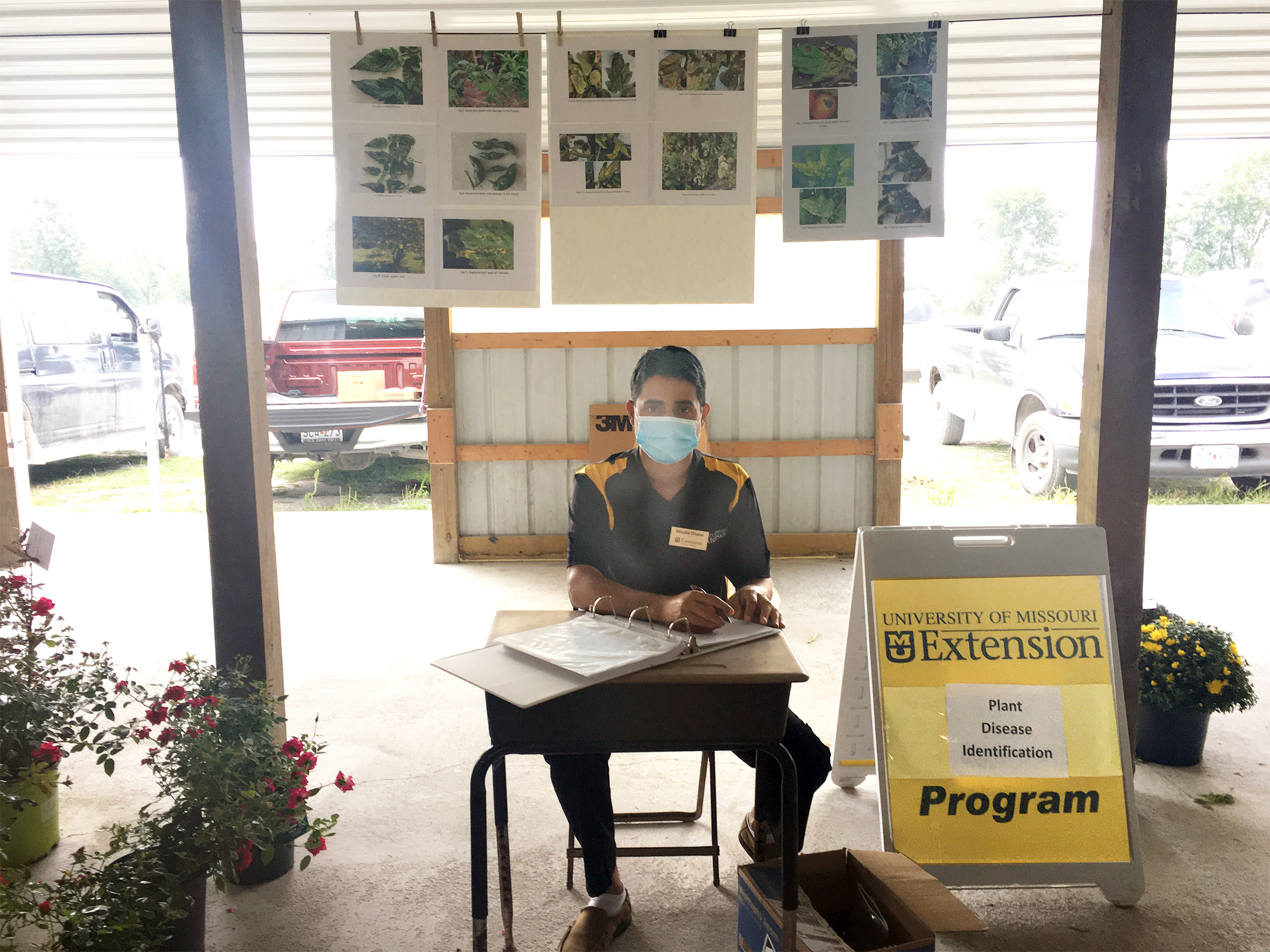 MU Extension agronomist Dhruba Dhakal started a plant diagnostic clinic at the Clark Produce Auction in mid-June.