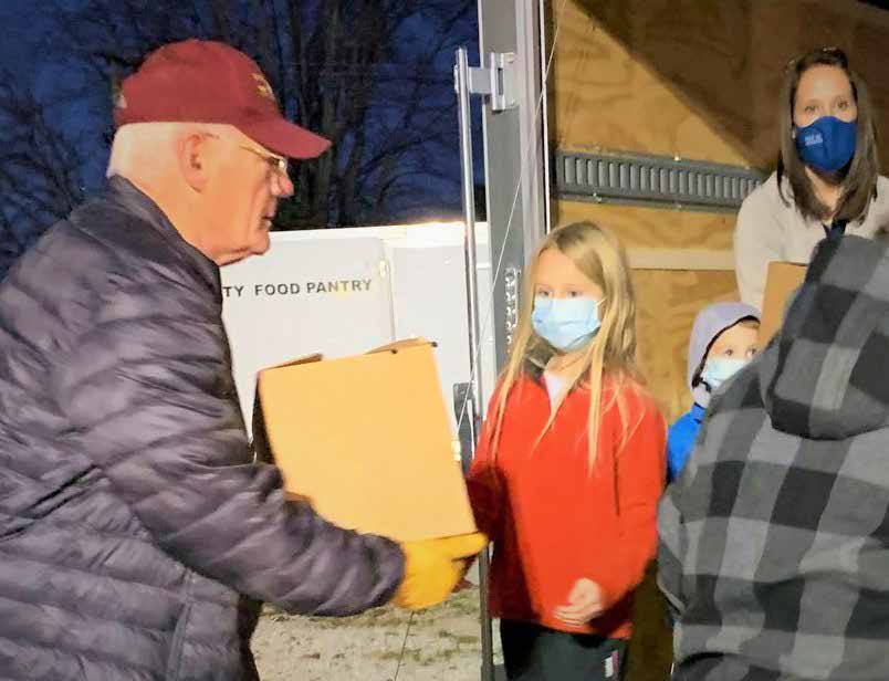 The Monroe City Food Pantry, MU Extension in Monroe County and the North East Community Action Corporation’s Monroe County office joined forces to provide food boxes to families in need in Monroe and Shelby counties. Photo courtesy of the Monroe County Ap