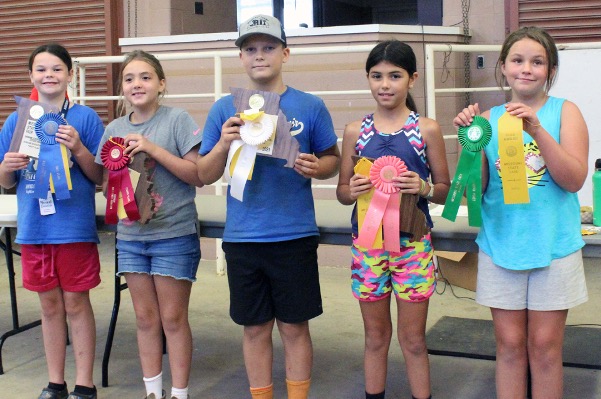 Top junior judges. From left, Harper VanZyverden, Emma Coleman, David Melzer, Ellery Couch, Jami Diehl. Not pictured: Diesel Dixon.