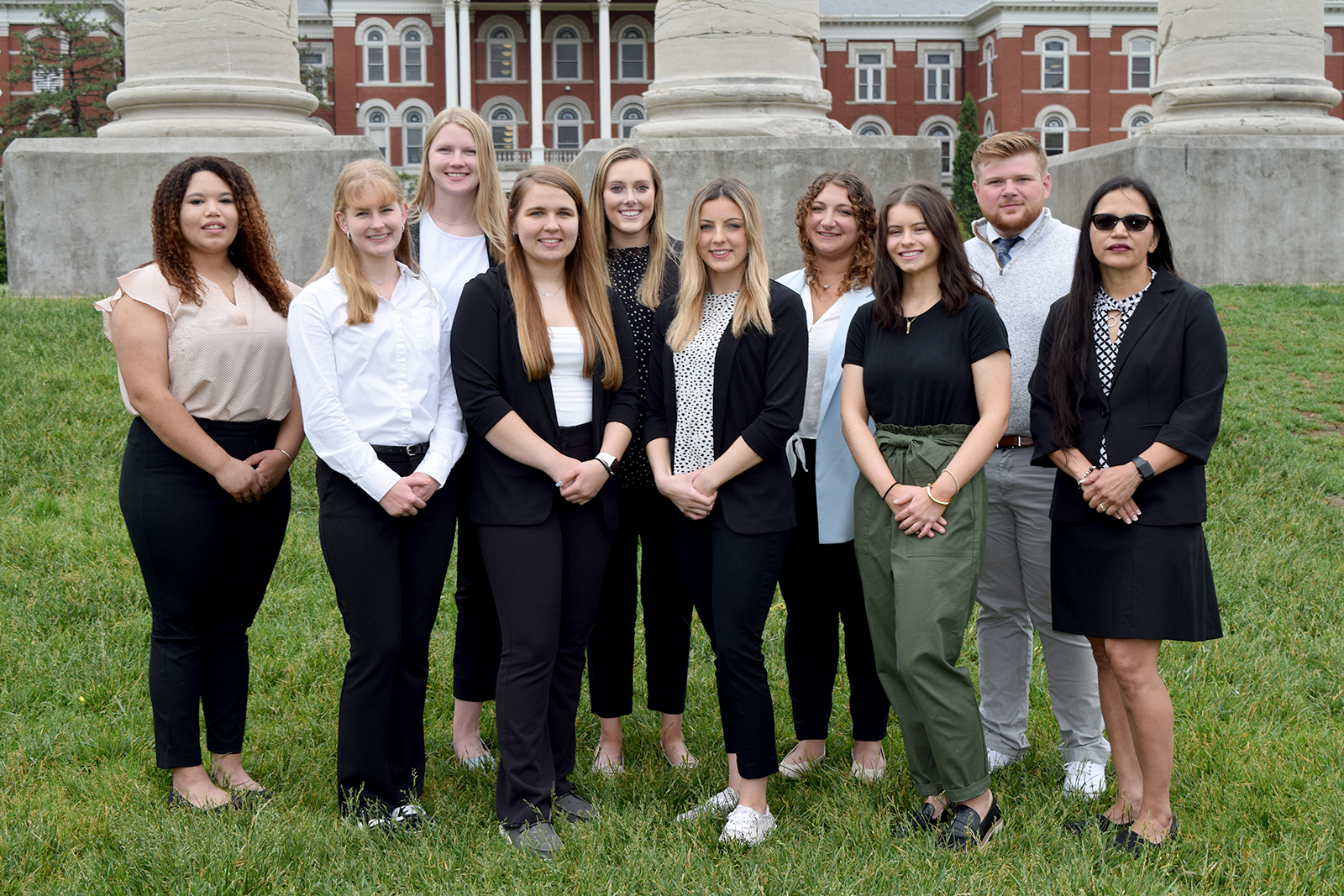 2022 MU Integrated STEM Internship scholars: Dawshaia Herndon, Leah Groene, Chloe Sims, Jacylyn Hutchison, Keaton Calvin, Lindsay Mills, Jennah Klein, Maggie Fitzgerald, Heath Brandt, Iris DeSha. Not pictured: Adam Slayton.