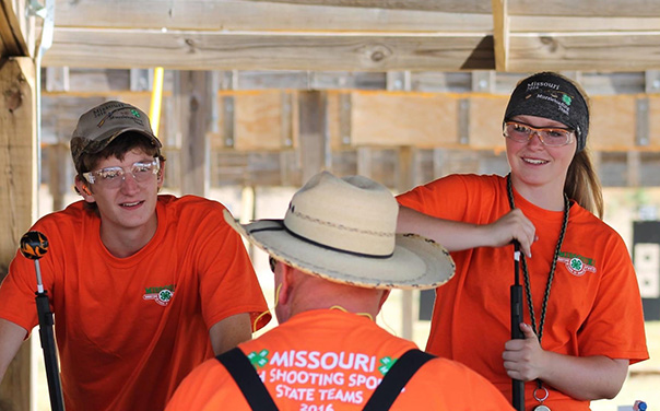 Hannah Persell in a shooting sports event.