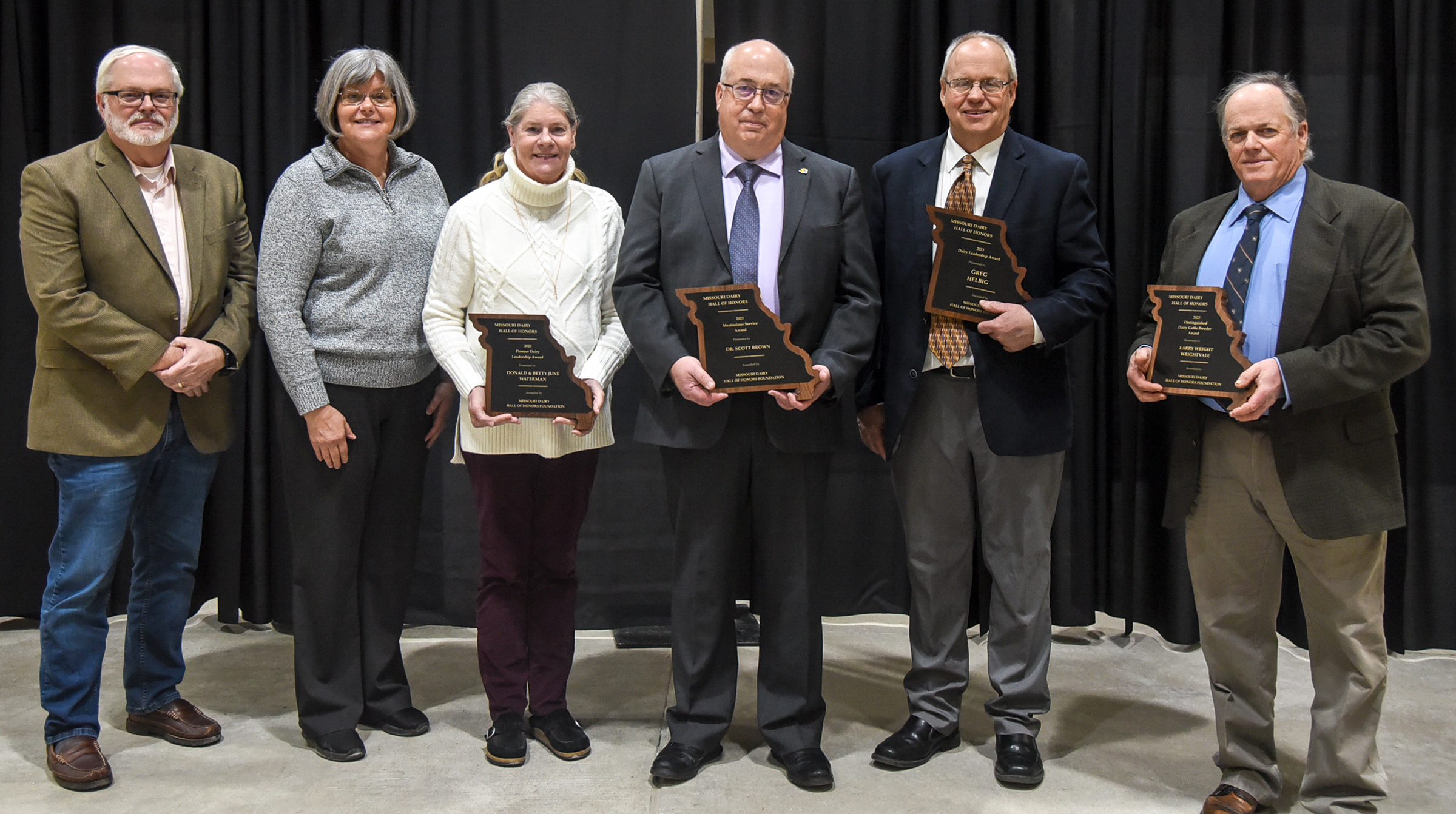 Missouri Dairy Hall of Honors awardees for 2023. 