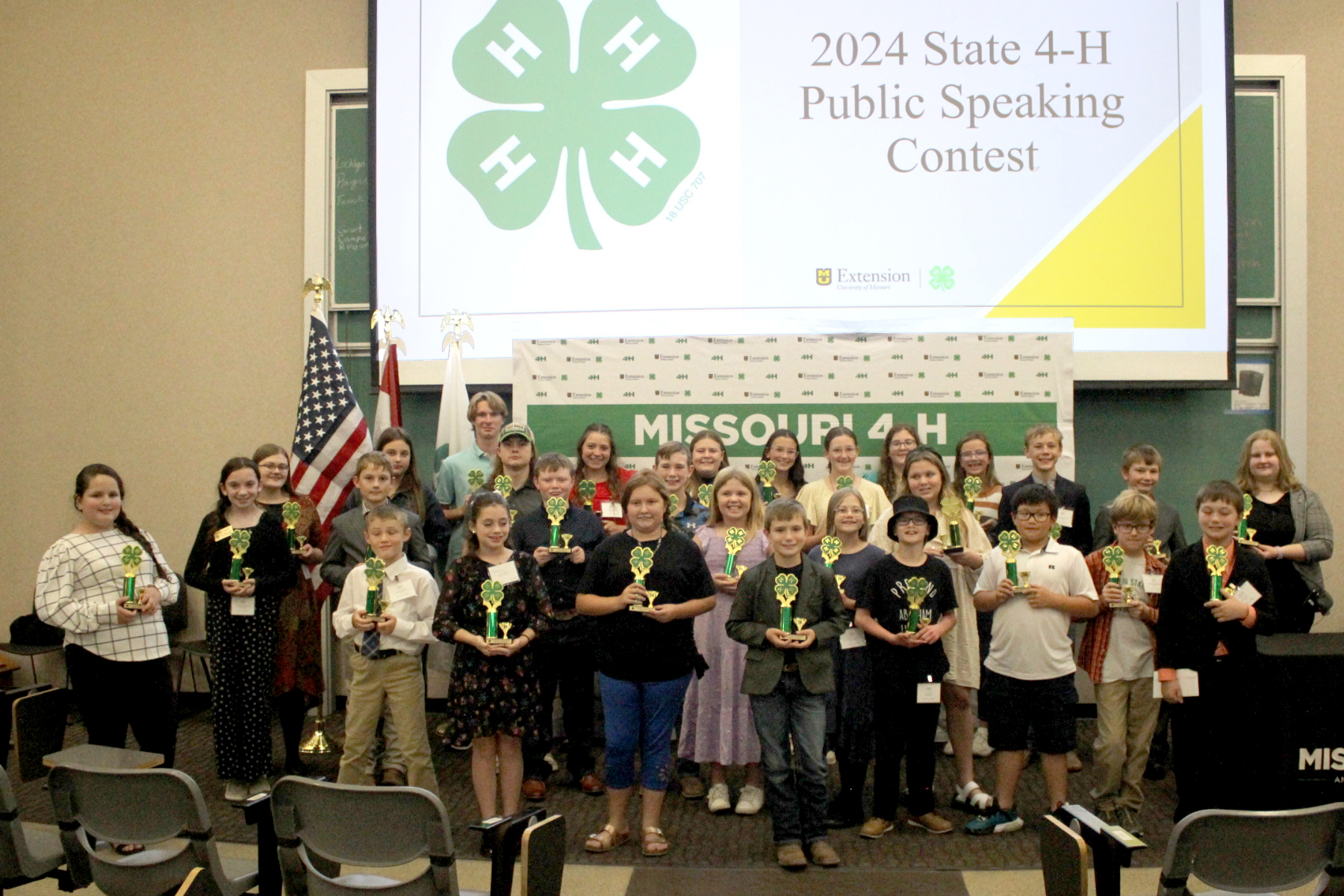 Participants in the 2024 Missouri State 4-H Public Speaking Contest, Sept. 28 in Columbia.