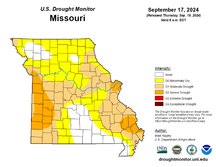 Missouri drought map