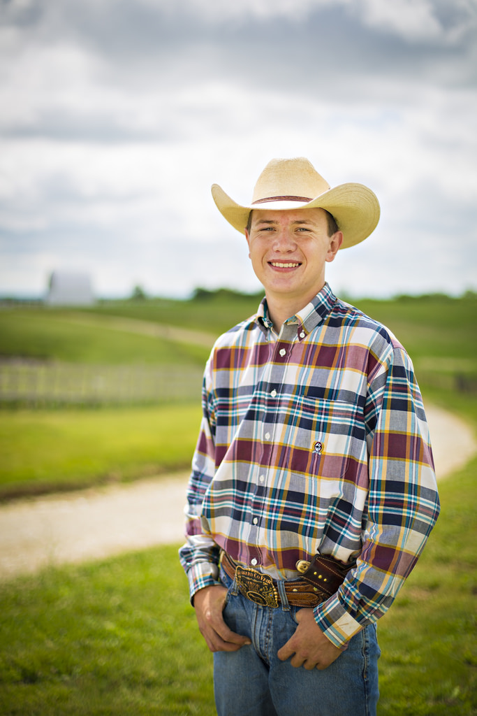 Zane Volkmann, 19, attends North Eastern Oklahoma A&M College, but when not at school he works with horses as a trainer and farrier to help out folks in Howard County with their horses and mules. Photo by Kyle Spradley, University of Missouri