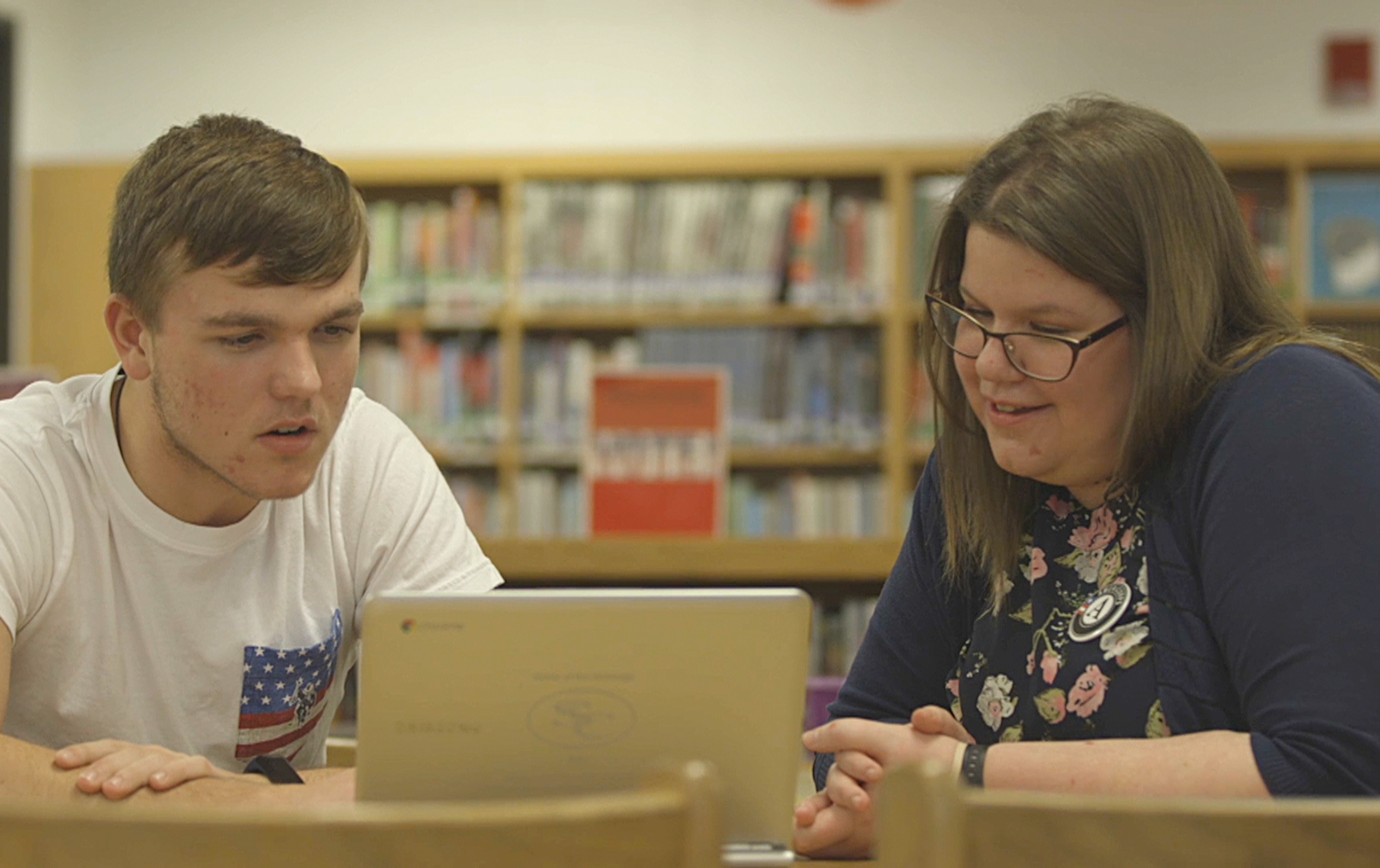 Trista Sullivan, right, college adviser at St. Clair High School in Franklin County.University of Missouri