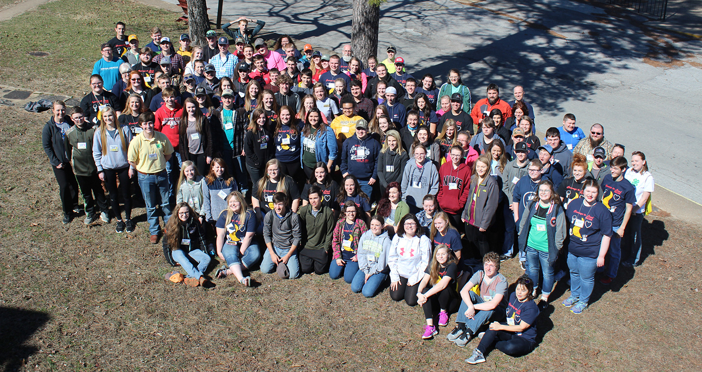 Teen and adult leaders representing county 4-H programs and community betterment groups learn connections between leadership and courage at the Missouri Youth Civic Leaders Summit.