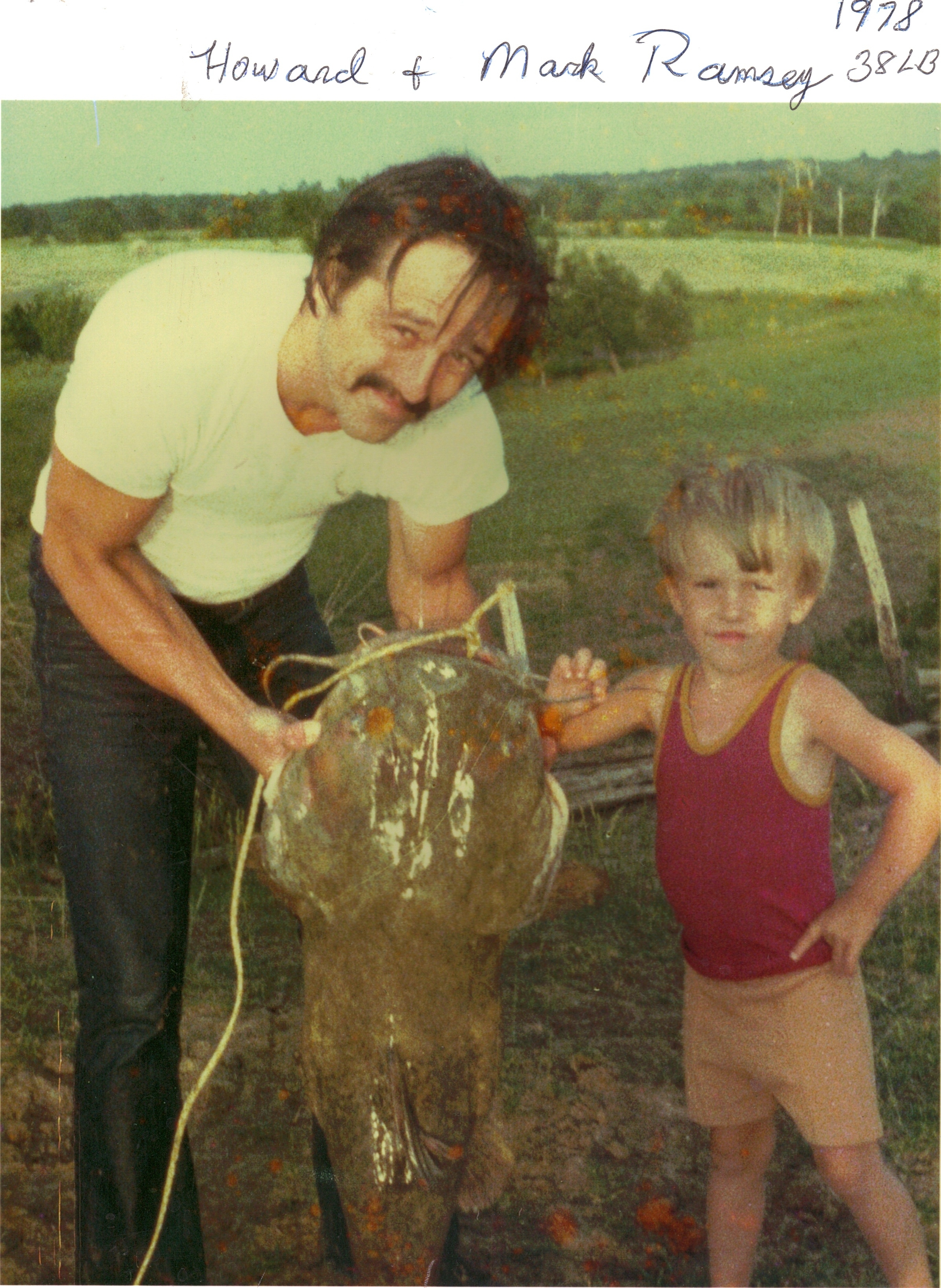 Howard Ramsey, left, and son Mark with a 38-pound catfish in 1978.Photos courtesy of Mark Morgan and the Ramsey family