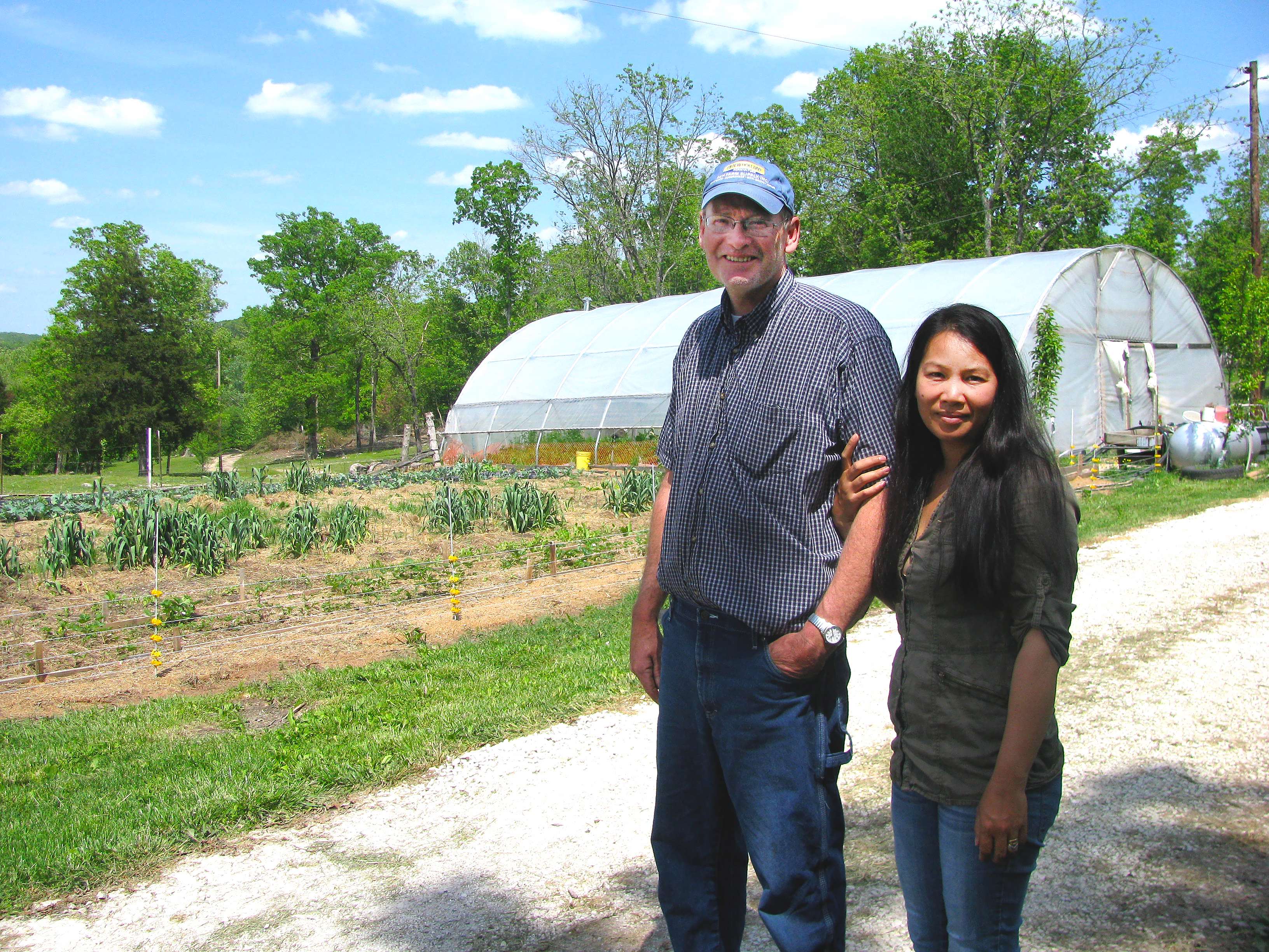 Eric and Pathoumma Meusch grow produce, meat and eggs on their Rolla, Mo., farm.Photo by Linda Geist